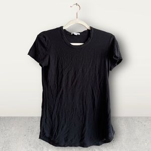 James perse black crew neck tee size small